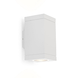 Wandarmatuur voor buitenshuis TUBE CARR� 2.0 tweezijdig IP65, wit dimbaar