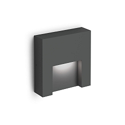 Wandarmatuur voor buitenshuis RETO OUTDOOR WALL SURF 1.3 IP65, antraciet dimbaar