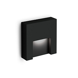 Wandarmatuur voor buitenshuis RETO OUTDOOR WALL SURF 1.3 IP65, zwart mat dimbaar