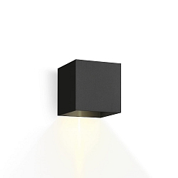 Wandarmatuur voor buitenshuis BOX 1.0 cubusvorm, instelbaar, eenzijdig IP65, zwart dimbaar
