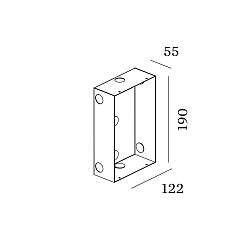 Inbouwbehuizing ORIS 2.0 - CONCRETE HOUSING flush, zwart