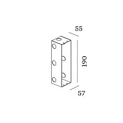 Inbouwbehuizing ORIS 0.7 / RETO 2.0 - CONCRETE HOUSING flush, zwart