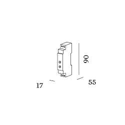 Dimmer DIN RAIL IP30 / MAX. 200W / PHASE-CUT, wit mat