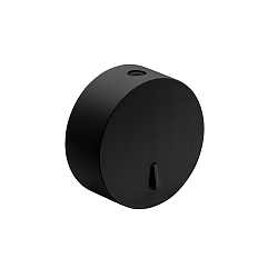 Plafondrozet voor SINGLE WALL BASE - SHIEK / BOX / DOCUS (...) 1-voudig, rond, met schakelaar, opbouwversie, gitzwart