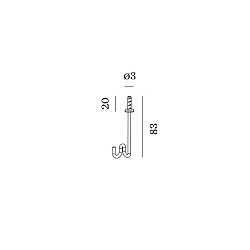 Bevestigingshaken MULTI-BASE HOOK FOR 5MM DOVEL mechanisch, signaal wit