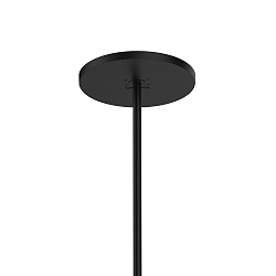 Plafondrozet voor SHIEK / BOX / DOCUS (...) 1-voudig, rond, zonder lampenkap, half ingebouwd, gitzwart