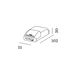 LED besturingsprogramma 500MA, wit
