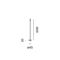Lampvoet STIPO POLE 600, antraciet