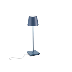 battery table lamp POLDINA PRO dimmable IP65, blue, powder coated dimmable
