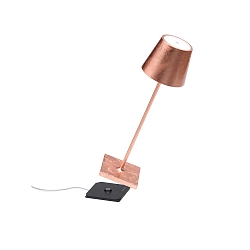 battery table lamp POLDINA PRO dimmable IP65, copper, powder coated, rust dimmable