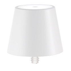 Acculamp POLDINA STOPPER IP54, wit mat dimbaar