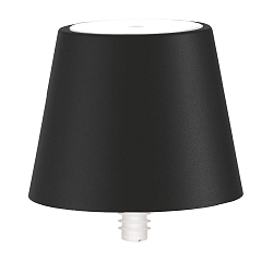 Acculamp POLDINA STOPPER IP54, zwart mat dimbaar
