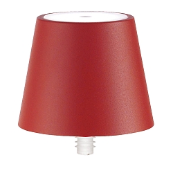 Acculamp POLDINA STOPPER IP54, rood dimbaar