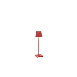 Tafellamp op batterijen POLDINA MICRO IP65, rood dimbaar