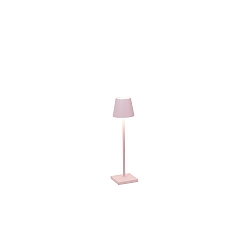 Tafellamp op batterijen POLDINA MICRO IP65, roze dimbaar
