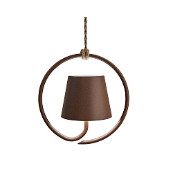 Hanglamp op batterijen POLDINA IP54, roest, gelakt dimbaar