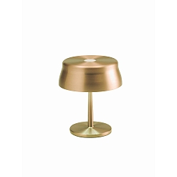battery table lamp SISTER LIGHT MINI IP65, gold anodised dimmable