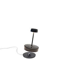 battery table lamp SWAP MINI IP65, satined, black, lacquered dimmable