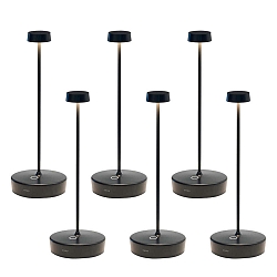 battery table lamp SWAP set of 6 IP65, black dimmable