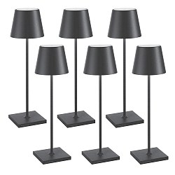 Tafellamp op batterijen POLDINA PRO set van 6 IP65, donkergrijs dimbaar