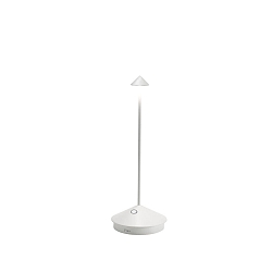 battery table lamp PINA TAVOLO PRO IP54, white, lacquered dimmable