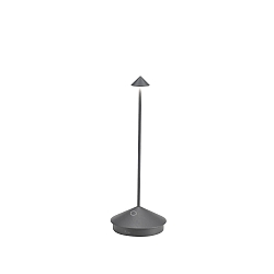 battery table lamp PINA TAVOLO PRO CCT Switch, with touch dimmer IP54, dark grey, lacquered dimmable