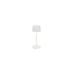 Tafellamp op batterijen OLIVIA MICRO IP65, wit mat dimbaar