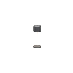 Tafellamp op batterijen OLIVIA MICRO IP65, donkergrijs dimbaar
