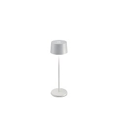 battery table lamp OLIVIA TAVOLO PRO IP65, white, lacquered dimmable