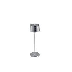 battery table lamp OLIVIA TAVOLO PRO IP20, silver leaf, lacquered dimmable