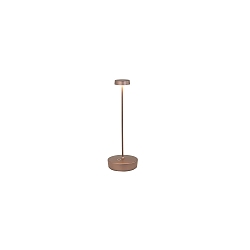 battery table lamp SWAP IP65, bronze, mat, satined, lacquered dimmable