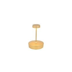battery table lamp SWAP MINI IP65, gold matt, satined, lacquered dimmable