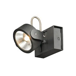 Wand- en plafondarmatuur KALU LED 1 1-vlams, cardanisch draaien IP20, zwart dimbaar