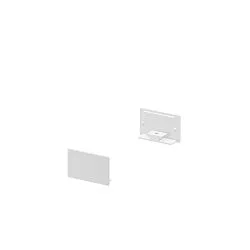 Eindkap GRAZIA 20 plat, 2 stuks, wit