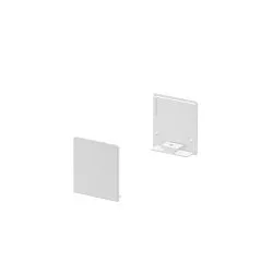 Eindkap GRAZIA 20 plat, hoog, 2 stuks, wit