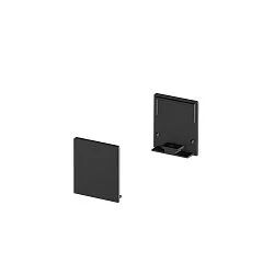 Eindkap GRAZIA 20 plat, hoog, 2 stuks, zwart