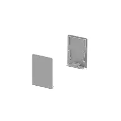 Eindkap GRAZIA 20 standaard, hoog, 2 stuks, aluminium geëloxeerd