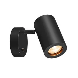 Wandarmatuur ENOLA B GU10 QPAR51 draaibaar, roteerbaar GU10 IP20, zwart 