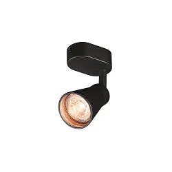Wall and Ceiling luminaire AVO QUAD, 4 flame, black, GU10 QPAR51, max. 4x 50W