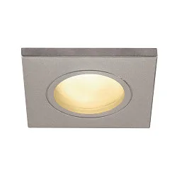 Outdoor Ceiling recessed luminaire DOLIX OUT, GU10, QPAR51, IP65, Ø 68mm, square, silver grey