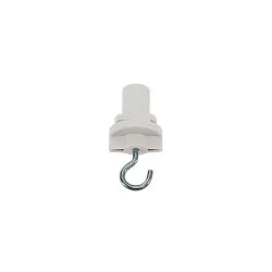 3-fase adapter S-TRACK geïsoleerd, met haak, mechanisch, universeel, wit