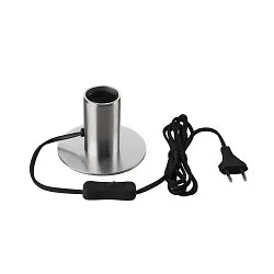 Table lamp FITU TL, E27 max. 10W, with switch, brushed aluminum