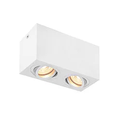 Plafondarmatuur TRILEDO dubbel GU10, wit dimbaar
