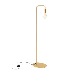 Staande lamp FITU FL met schakelaar E27 IP20, goud mat dimbaar