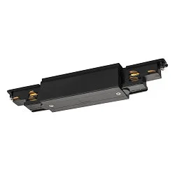 Verbinder S-TRACK PHASE & DALI opbouwversie, DALI aanstuurbaar, met voedermogelijkheid, zwart