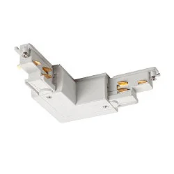 Hoekverbinder S-TRACK PHASE & DALI opbouwversie, DALI aanstuurbaar, aarde buiten, wit