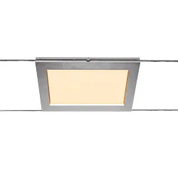 LED Wire luminaire PLYTTA rectangular for TENSEO low-voltage wire system, 9W, 2700K, 580lm, chrome