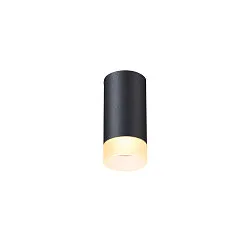 Plafondarmatuur ASTINA down, cilindrisch, met diffuser GU10 IP20, zwart dimbaar