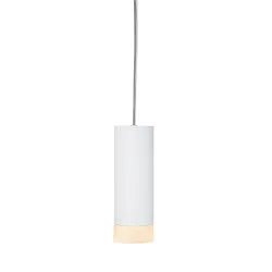 Pendelarmatuur ASTINA down, cilindrisch, met diffuser GU10 IP20, wit dimbaar