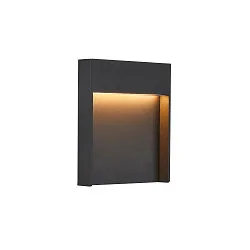 Wandarmatuur voor buitenshuis FLATT hoekig, CCT Switch, schakelbaar IP65, antraciet, mat 